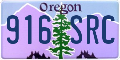OR license plate 916SRC