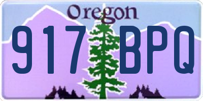 OR license plate 917BPQ