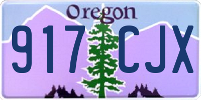 OR license plate 917CJX