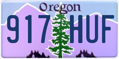 OR license plate 917HUF