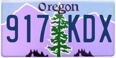 OR license plate 917KDX