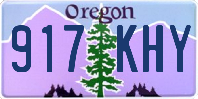 OR license plate 917KHY