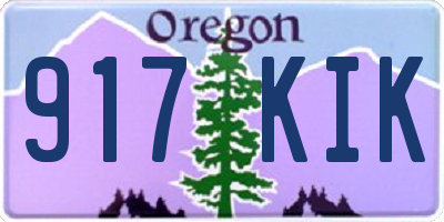 OR license plate 917KIK
