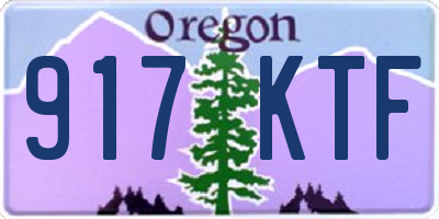 OR license plate 917KTF