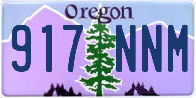 OR license plate 917NNM