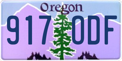 OR license plate 917ODF