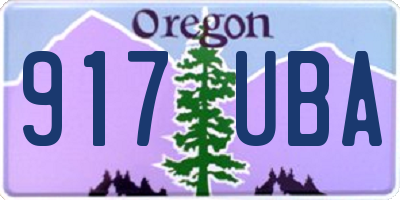 OR license plate 917UBA