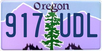 OR license plate 917UDL