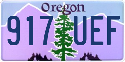 OR license plate 917UEF