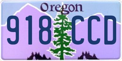 OR license plate 918CCD