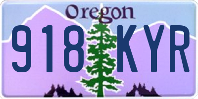 OR license plate 918KYR