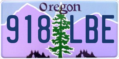 OR license plate 918LBE