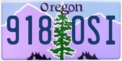OR license plate 918OSI