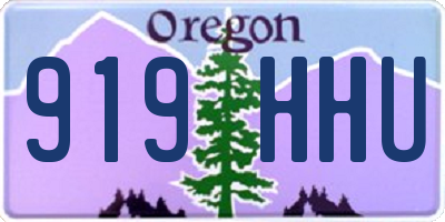 OR license plate 919HHU