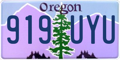 OR license plate 919UYU