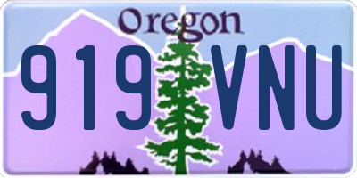 OR license plate 919VNU