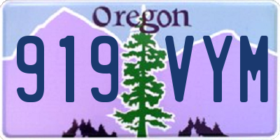 OR license plate 919VYM