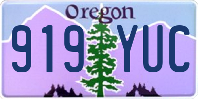 OR license plate 919YUC