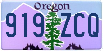 OR license plate 919ZCQ
