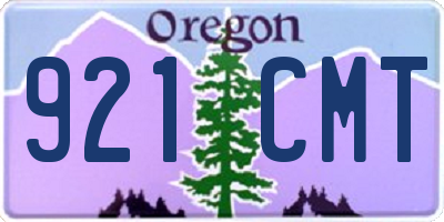 OR license plate 921CMT