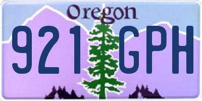 OR license plate 921GPH