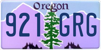 OR license plate 921GRG