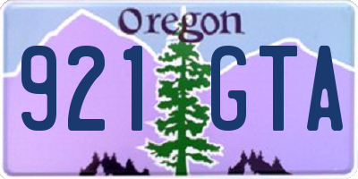 OR license plate 921GTA