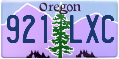 OR license plate 921LXC