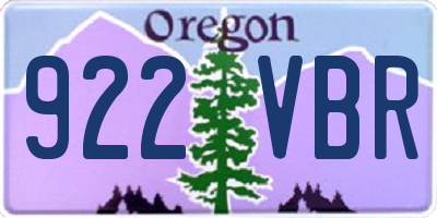 OR license plate 922VBR
