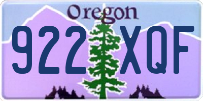 OR license plate 922XQF