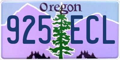 OR license plate 925ECL