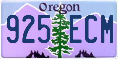 OR license plate 925ECM
