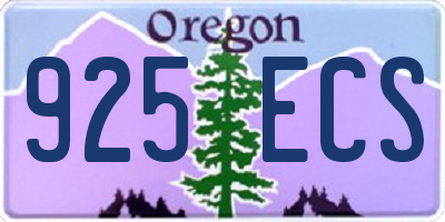 OR license plate 925ECS