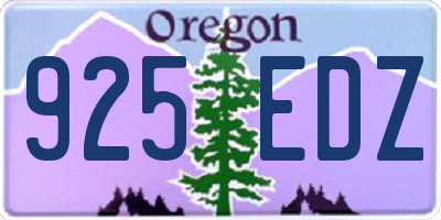 OR license plate 925EDZ