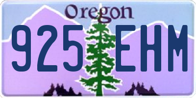 OR license plate 925EHM