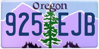 OR license plate 925EJB
