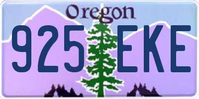 OR license plate 925EKE
