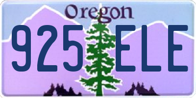 OR license plate 925ELE