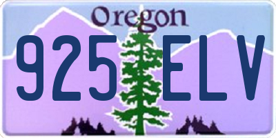 OR license plate 925ELV