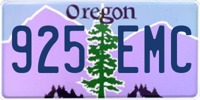 OR license plate 925EMC