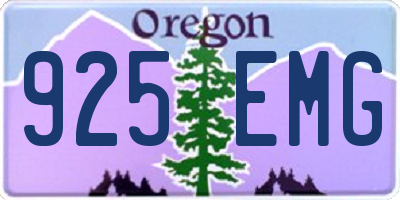 OR license plate 925EMG