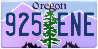 OR license plate 925ENE