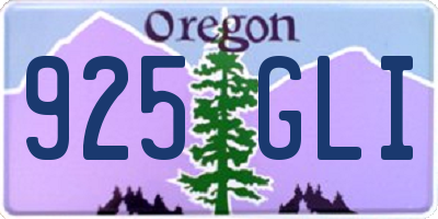 OR license plate 925GLI