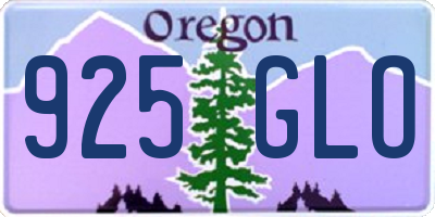 OR license plate 925GLO