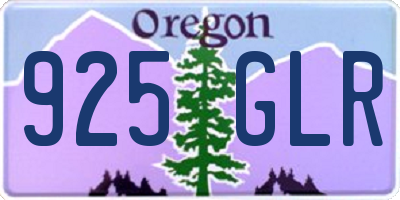 OR license plate 925GLR