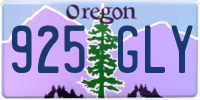 OR license plate 925GLY