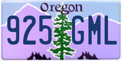 OR license plate 925GML