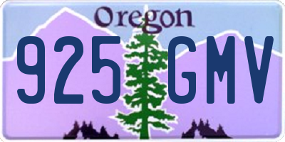 OR license plate 925GMV