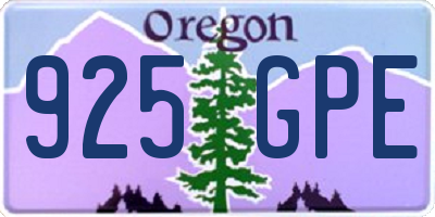 OR license plate 925GPE