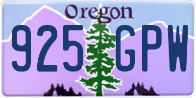 OR license plate 925GPW
